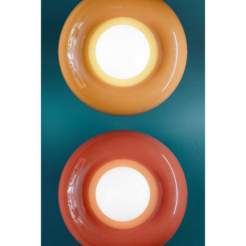 Ceramiczna lampa sufitowa / ścienna BUMBUM Giallo z żółtym kloszem Ferroluce