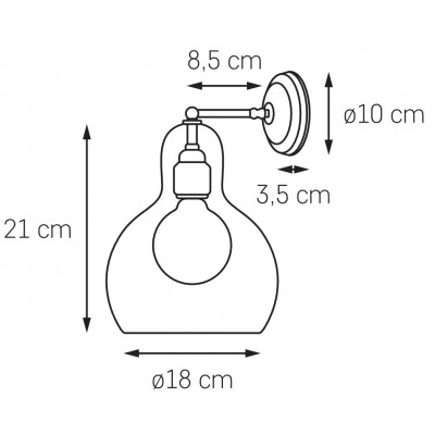 Lampa ścienna kinkiet Longis I Kinkiet KASPA