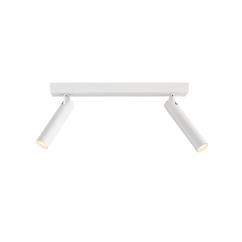 White ceiling lamp ROLL 2 strip with integrated LED panel 3000K 719lm KASPA