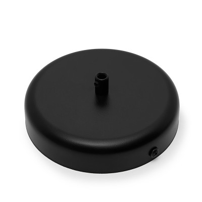 Duża metalowa osłonka sufitowa lakierowana w kolorze czarnym strukturalnym 140mm - jednokablowa Kolorowe Kable
