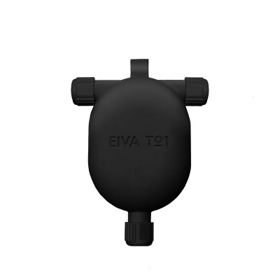 Eiva-3 czarny trójnik, podłączenie na trzy przewody do użytku zewnętrznego IP65 Creative-Cables
