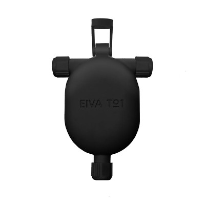 Eiva-3 czarny trójnik, podłączenie na trzy przewody do użytku zewnętrznego IP65 Creative-Cables