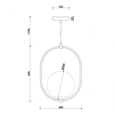 Ceiling lamp KOBAN B white oval frame and white glass lampshade IP44 UMMO