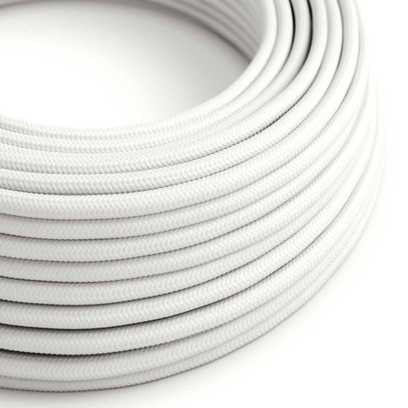 Biały kabel Optyczna RM01w oplocie poliestrowym dwużyłowy 2 × 0,75 mm² Creative-Cables