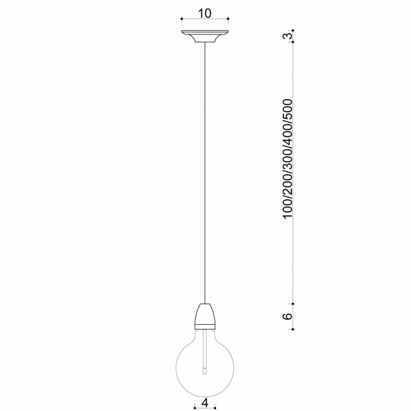 Loft Ceramic biała ceramiczna lampa wisząca z białym przewodem Kolorowe Kable