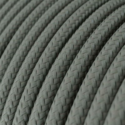 Grey Glossy Smoky Grey RM03 polyester braided cable 2x0.75 Creative-Cables