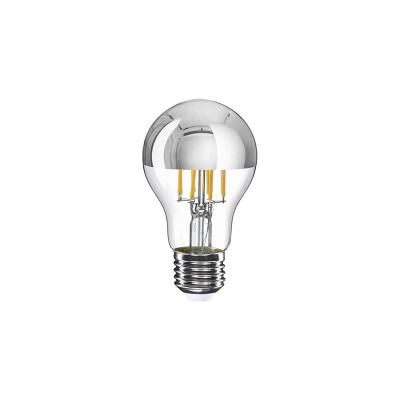 Transparent A-Line LED bulb with silver coating A60 E27 7W 2700K 650lm dimmable Bebulbs