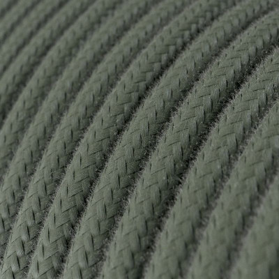 Szary kabel Sage Green RC63 w oplocie bawełnianym dwużyłowy 2x0.75 Creative-Cables