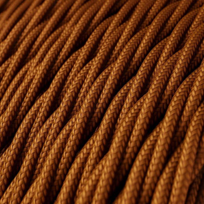 Twisted polyester braided amber TM22 cable 2x0.75 Creative-Cables