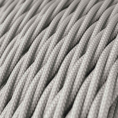 Silver TM02 twisted polyester braided two-wire cable 2x0.75 Creative-Cables