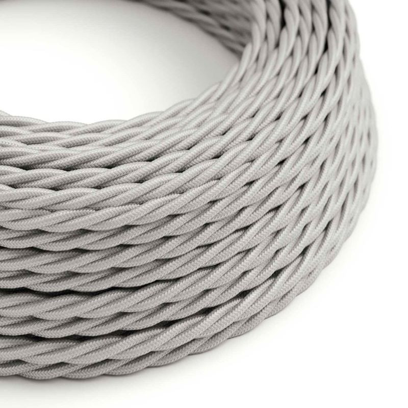 Skręcany kabel Silver TM02 w oplocie poliestrowym dwużyłowy 2 × 0,75 mm² Creative-Cables
