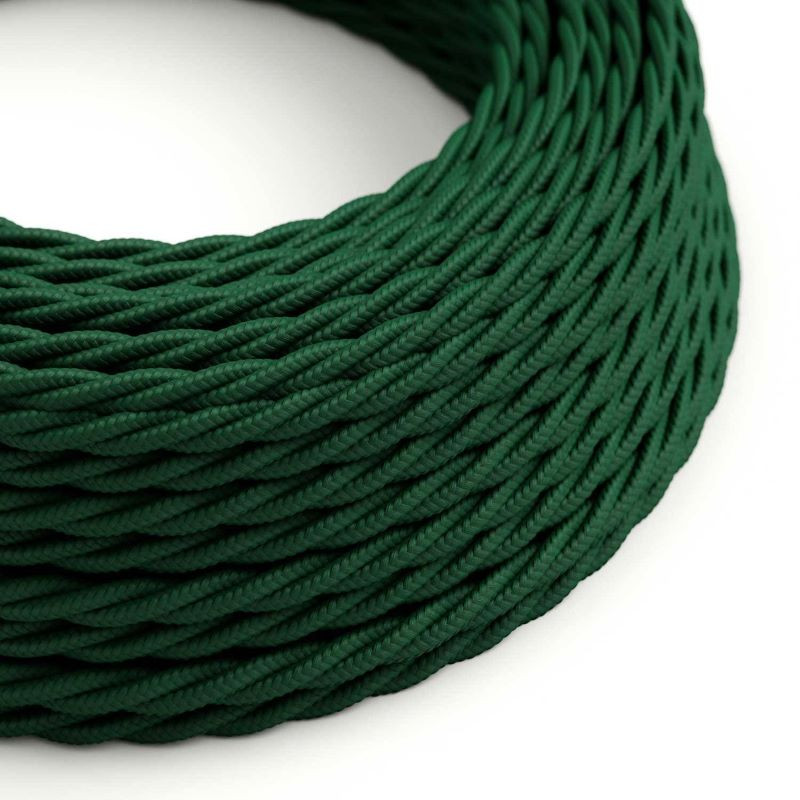 Kabel skręcany Zielony Las TM21  w oplocie poliestrowym dwużyłowy 2 × 0,75 mm² Creative-Cables