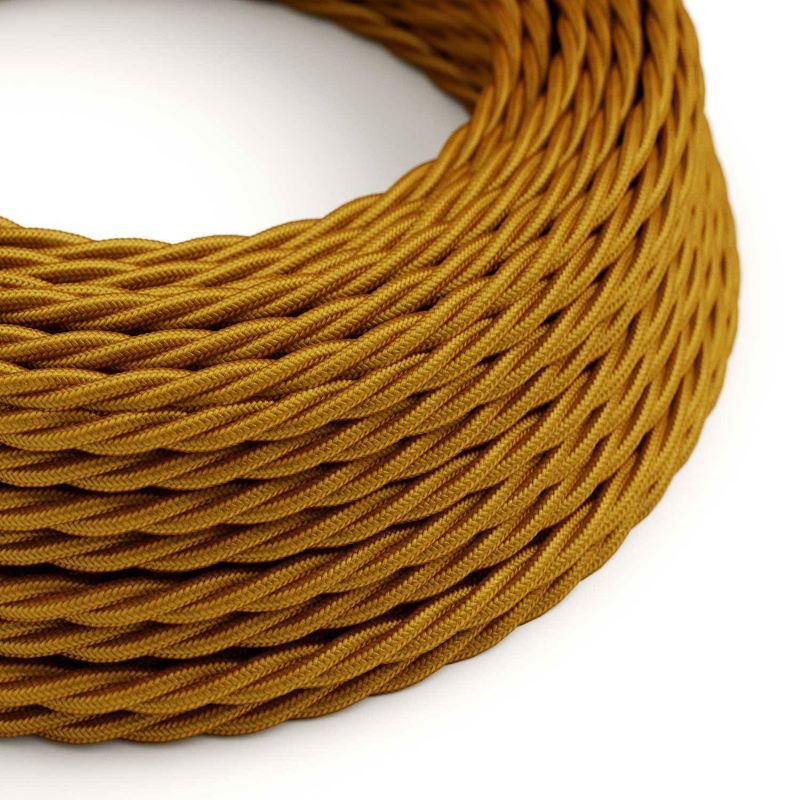 Gold TM05 polyester braided twisted-pair cable 2x0.75 Creative-Cables