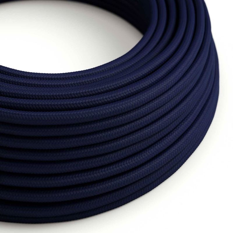 Granatowy kabel Deep Blue RM20  w oplocie poliestrowym dwużyłowy 2 × 0,75 mm² Creative-Cables