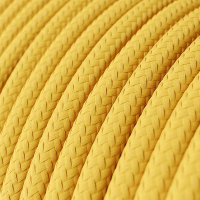 Żółty kabel Kukurydza RM10 w oplocie poliestrowym dwużyłowy 2x0.75 Creative-Cables