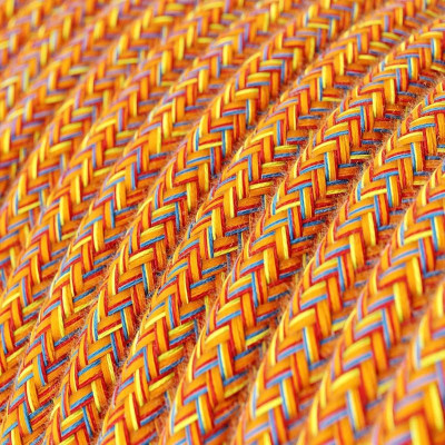 Kolorowy kabel Indian Summer RX07 w oplocie bawełnianym dwużyłowy 2x0.75 Creative-Cables