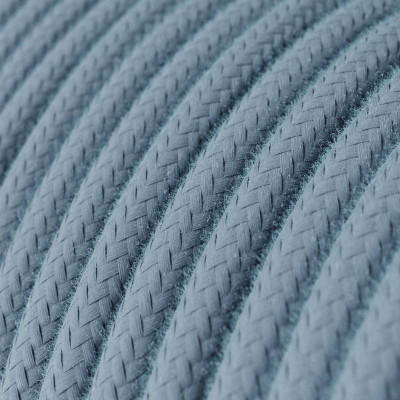 Niebieski kabel Błękit Oceanu RC53 w oplocie bawełnianym dwużyłowy 2x0.75 Creative-Cables