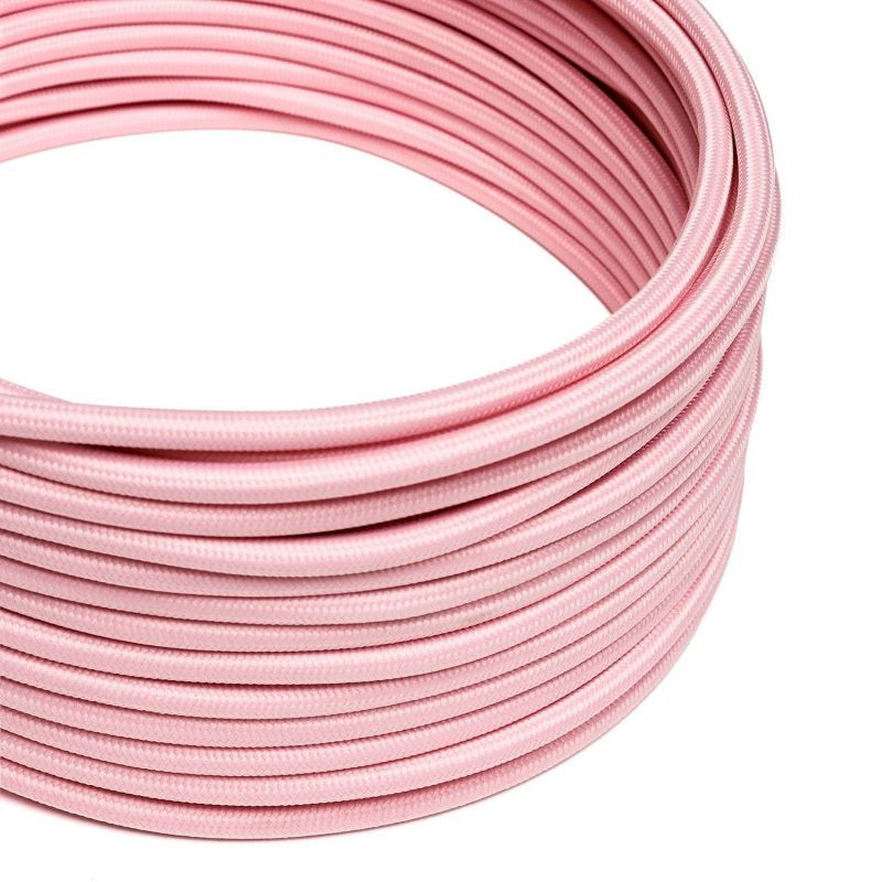 Różowy kabel RM16 w oplocie poliestrowym dwużyłowy 2 × 0,75 mm² Creative-Cables