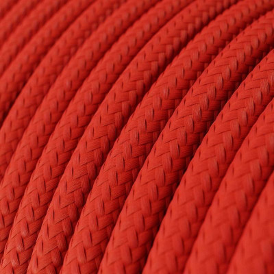Fiery Red RM09 polyester braided cable 2x0.75 Creative-Cables two-core cable
