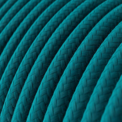 Niebieski kabel Cerulean RC21  w oplocie bawełnianym dwużyłowy 2x0.75 Creative-Cables