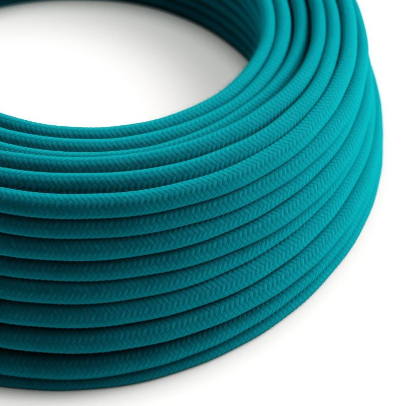 Cerulean RC21 blue cotton braided two-wire cable 2x0.75 Creative-Cables