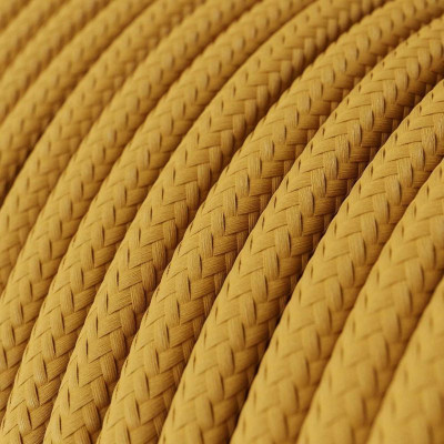 Żółty kabel Musztardowy  RM25 w oplocie poliestrowym dwużyłowy 2x0.75 Creative-Cables