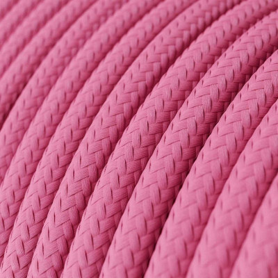 Różowy kabel Fuksja RM08 w oplocie poliestrowym dwużyłowy 2x0.75 Creative-Cables