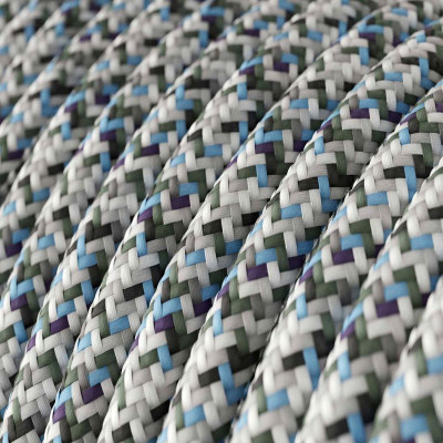 Kabel niebiesko szary Pixel Ice RX04 w oplocie poliestrowym dwużyłowy 2x0.75 Creative-Cables