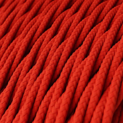 Skręcany kabel Ognista Czerwień TM09 w oplocie poliestrowym dwużyłowy 2x0.75 Creative-Cables