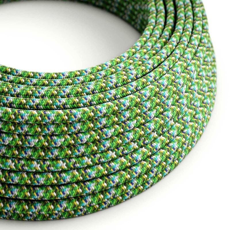 Kabel Pixel Odcienie Zieleni RX05 w oplocie poliestrowym dwużyłowy 2 × 0,75 mm² Creative-Cables