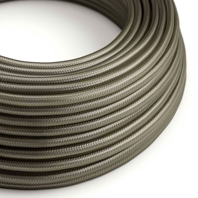 Ciemnoszary kabel RM26 w oplocie poliestrowym dwużyłowy 2 × 0,75 mm² Creative-Cables