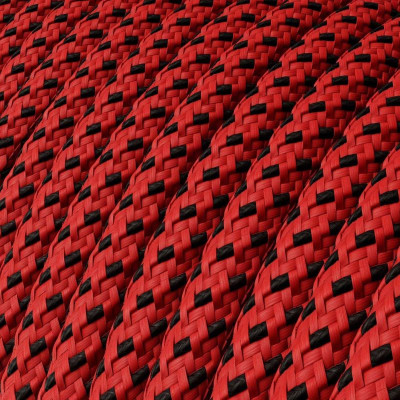Czarno czerwony kabel Red Devil RT94 w oplocie poliestrowym dwużyłowy 2x0.75 Creative-Cables