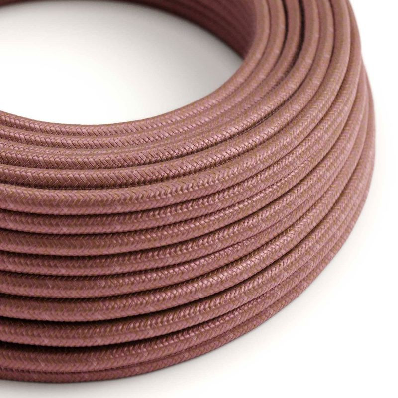 Różowy kabel Marsala RX11 w oplocie bawełnianym dwużyłowy 2 × 0,75 mm² Creative-Cables