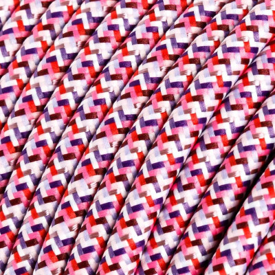 Kabel Odcienie różu Pixel RX00 w oplocie poliestrowym dwużyłowy 2x0.75 Creative-Cables
