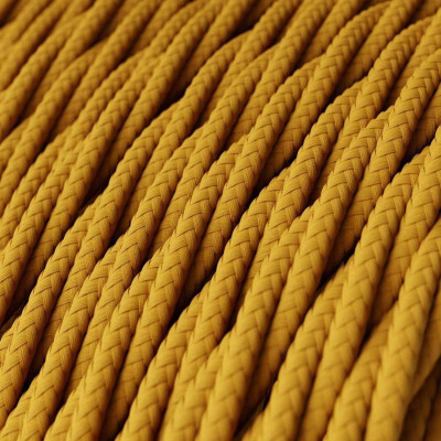 Twisted Mustard TM25 polyester braided two-wire cable 2x0.75 Creative-Cables