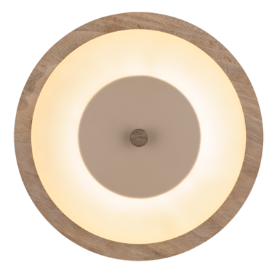 Sconce Bugie 23 cm with wooden and glass lampshade american walnut LOFTLIGHT