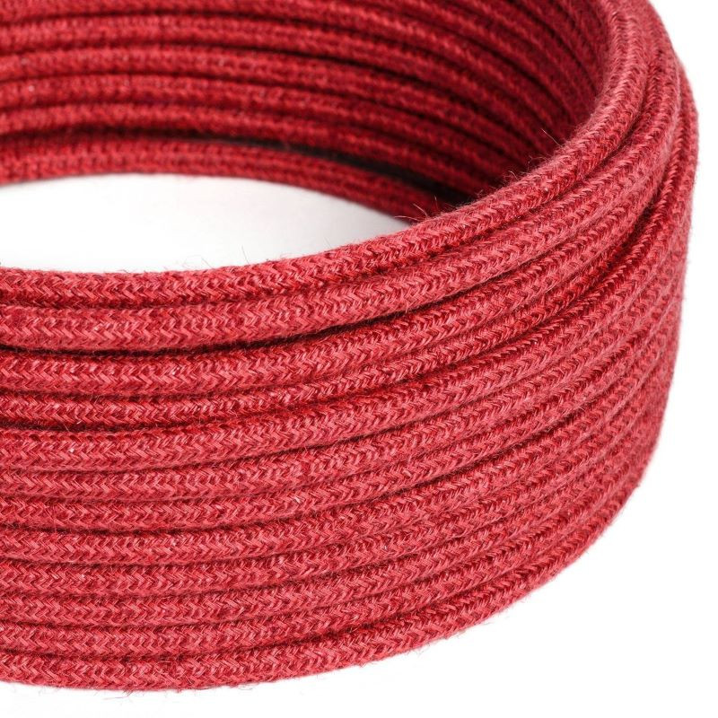 Kabel Czerwona Wiśnia RN24 w oplocie z juty dwużyłowy 2x0.75 Creative-Cables
