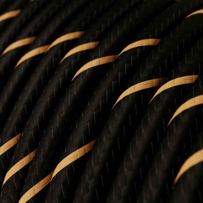 Vertigo HD ERM42 gold-black polyester braided serpentine cable 2x0.75 Creative-Cables