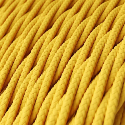 Skręcany żółty kabel Kukurydza TM10 w oplocie poliestrowym dwużyłowy 2x0.75 Creative-Cables