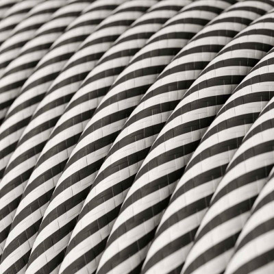 Graphite white serpentine cable Vertigo HD ERM37 polyester braided two-core 2x0.75 Creative-Cables
