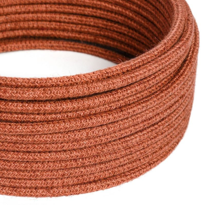 Kabel Pomarańczowa Terakota RN27 w oplocie jutowym dwużyłowy 2x0.75 Creative-Cables