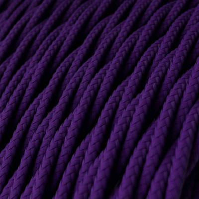 Imperial Purple TM14 polyester braided twisted cable 2x0.75 Creative-Cables