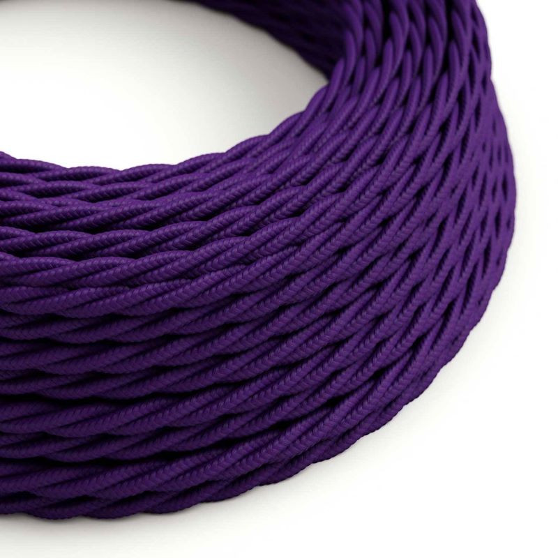 Imperial Purple TM14 polyester braided twisted cable 2x0.75 Creative-Cables