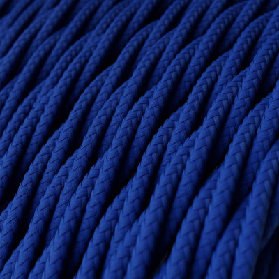 Classic Blue TM12 polyester braided twisted cable 2x0.75 Creative-Cables