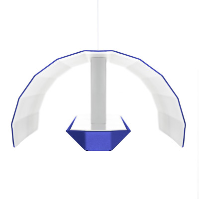 Liniowa lampa wisząca Apolin 65cm kobaltowo-biała Kaspa