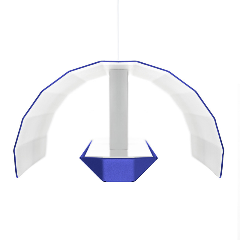 Liniowa lampa wisząca Apolin 65cm kobaltowo-biała Kaspa
