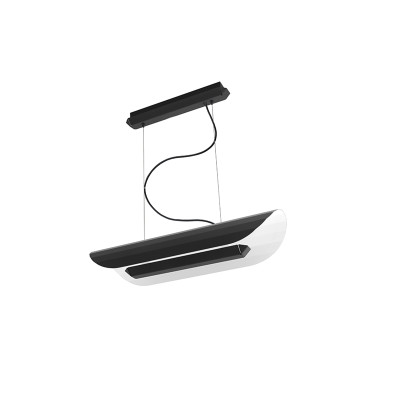 Apolin linear hanging lamp 65cm black and white Kaspa