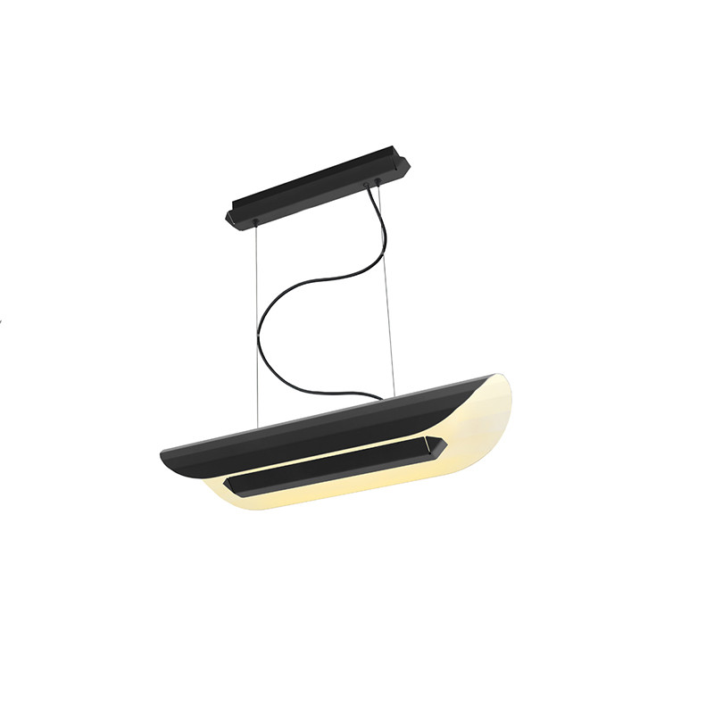 Apolin linear hanging lamp 65cm black and white Kaspa