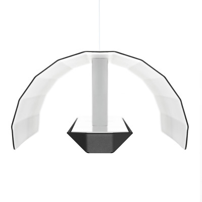Apolin linear hanging lamp 65cm black and white Kaspa