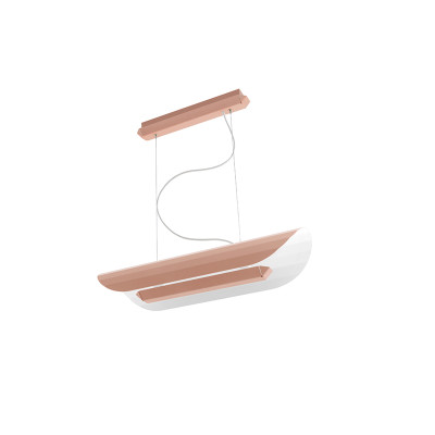 Apolin linear hanging lamp 65cm rose and white Kaspa